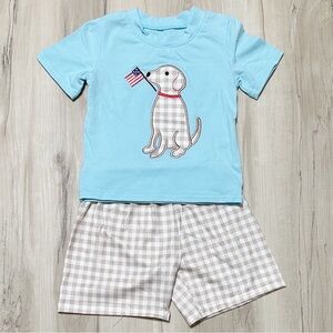 New Patriotic Dog Boy Short‎ Set